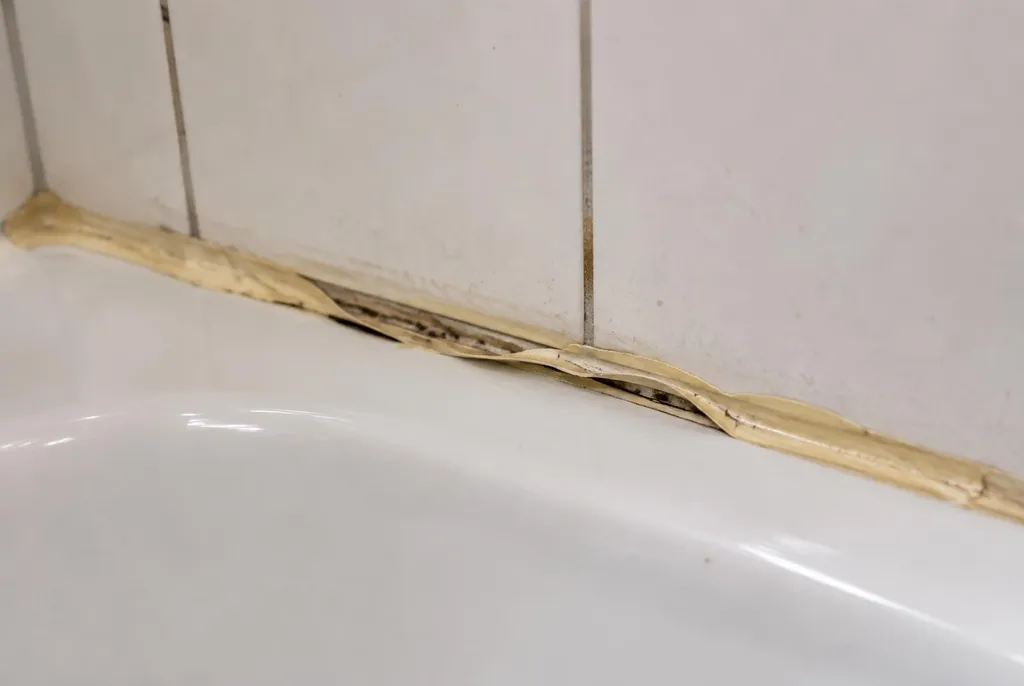 Kitbedrijf Nieuw-Vennep – loslatende kit naast het bad
